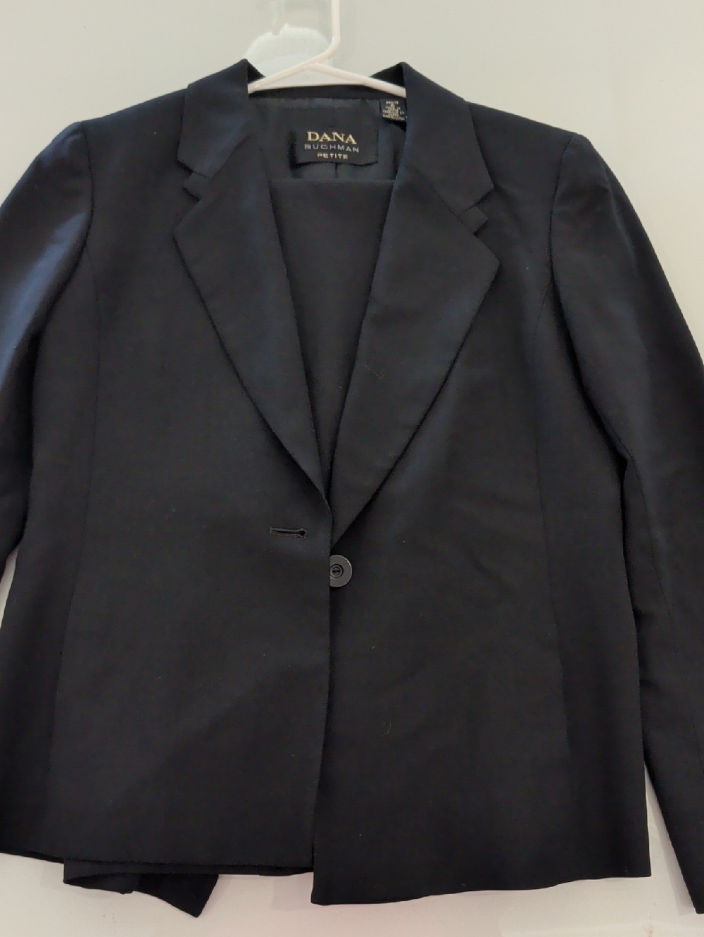 Dana Buchman Suit Black Notch-Lapel Single-Button Blazer W/ Pants